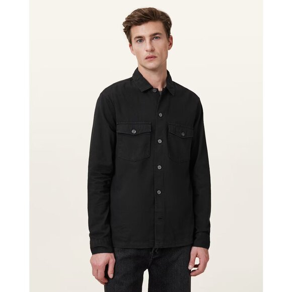 All Saints Other - All Saints Black Spotter Slim Fit Overshirt Size XL 41596